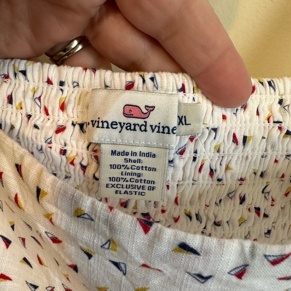 Vineyard Vines NWT MINI SAIL SMOCKED DRESS WHITE CAP XL Lined‎ Beach Preppy - Picture 5 of 7